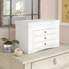 Large white wooden 2024 jewellery box